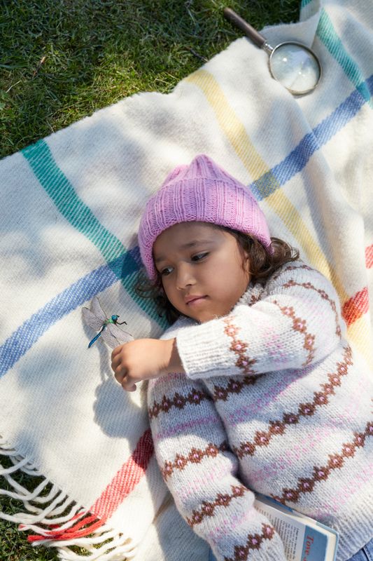 Fugligenser i Rauma Fivel (rosa) | Strikkepakke