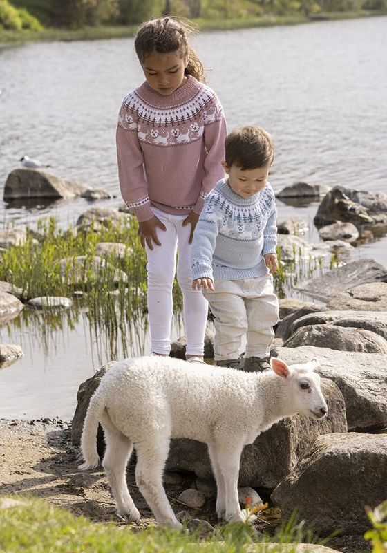Hunde-genser i Viking Bambino til barn | Strikkepakke