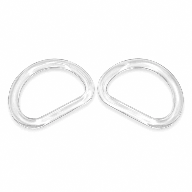 Hovedbilde Veskehåndtak D-formet Buet Transparent – 12 x 8,5 cm