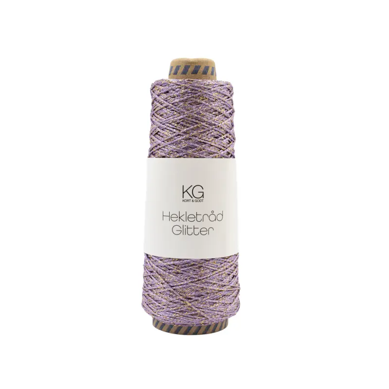 Hekletråd Glitter – Kort & Godt | 100 g