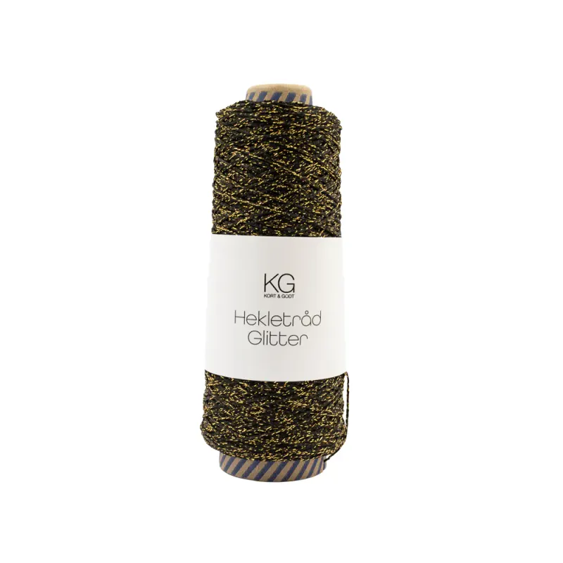 Hekletråd Glitter – Kort & Godt | 100 g