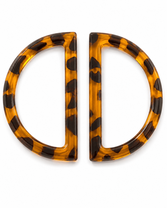 Veskehåndtak D-formet Leopard – 12 x 8,5 cm