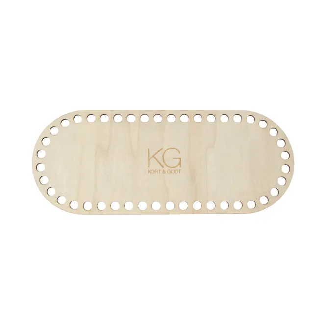Hovedbilde Veskebunn i finer med hull, 25 X 10 cm 